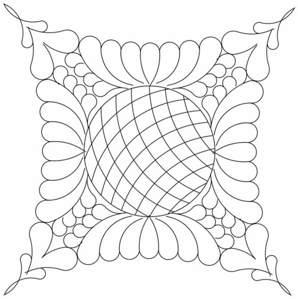 Custom quilting block design