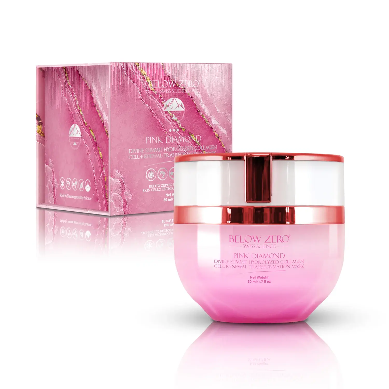 Below Zero Pink Diamond Divine Summit Hydrolyzed Collagen Cell-Renewal Transform