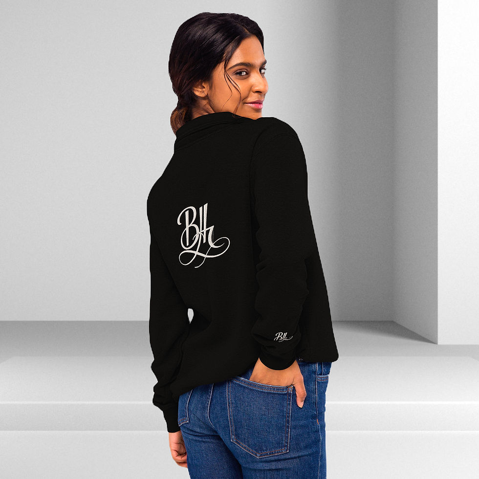 Thumbnail: 𝓑.𝓗 Unisex Quater Zip fleece pullover