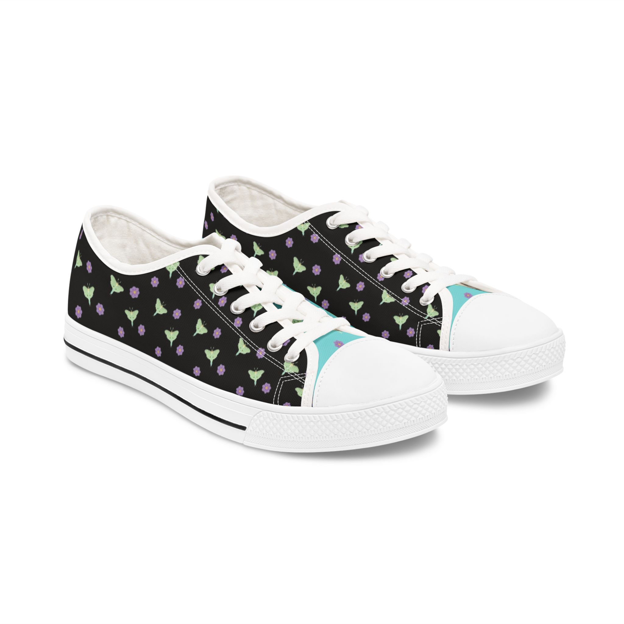 Women's Low Top Luna Moth Sneakers