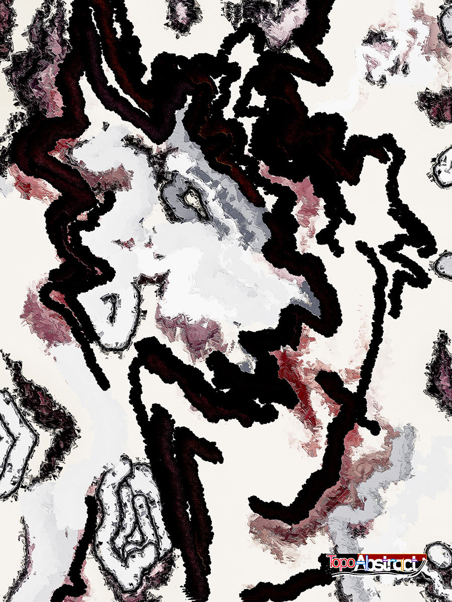 TopoAbstract™ Death Valley - Tin Mountain #23 15" X 20" @ 300 DPI