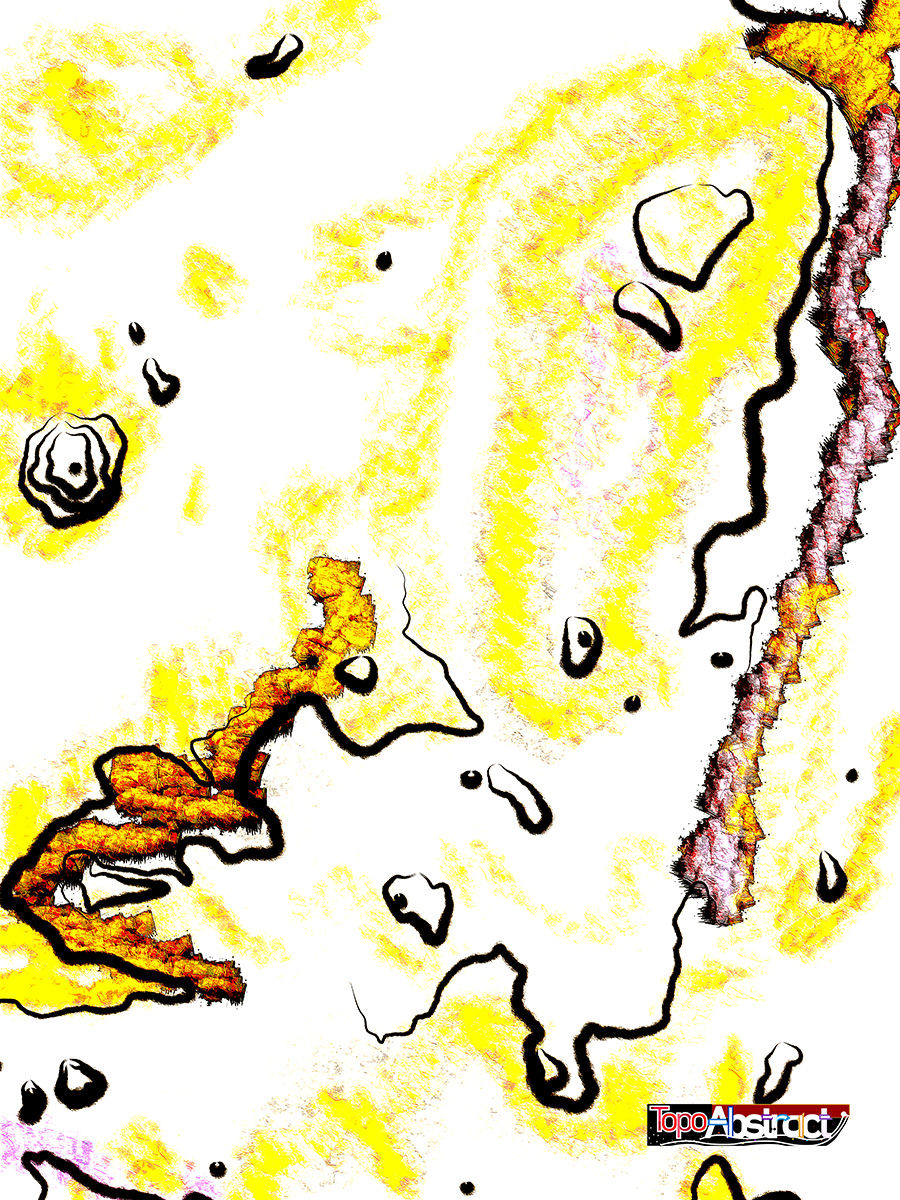 TopoAbstract™ Acadia - Isle au Haut #24 15" X 20" @ 300 DPI