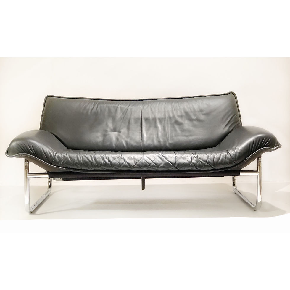 Miniaturbild: Tubular and leather sofa by Johan Bertil Häggström 1970 - SOLD