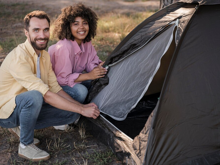 Pitching a tent