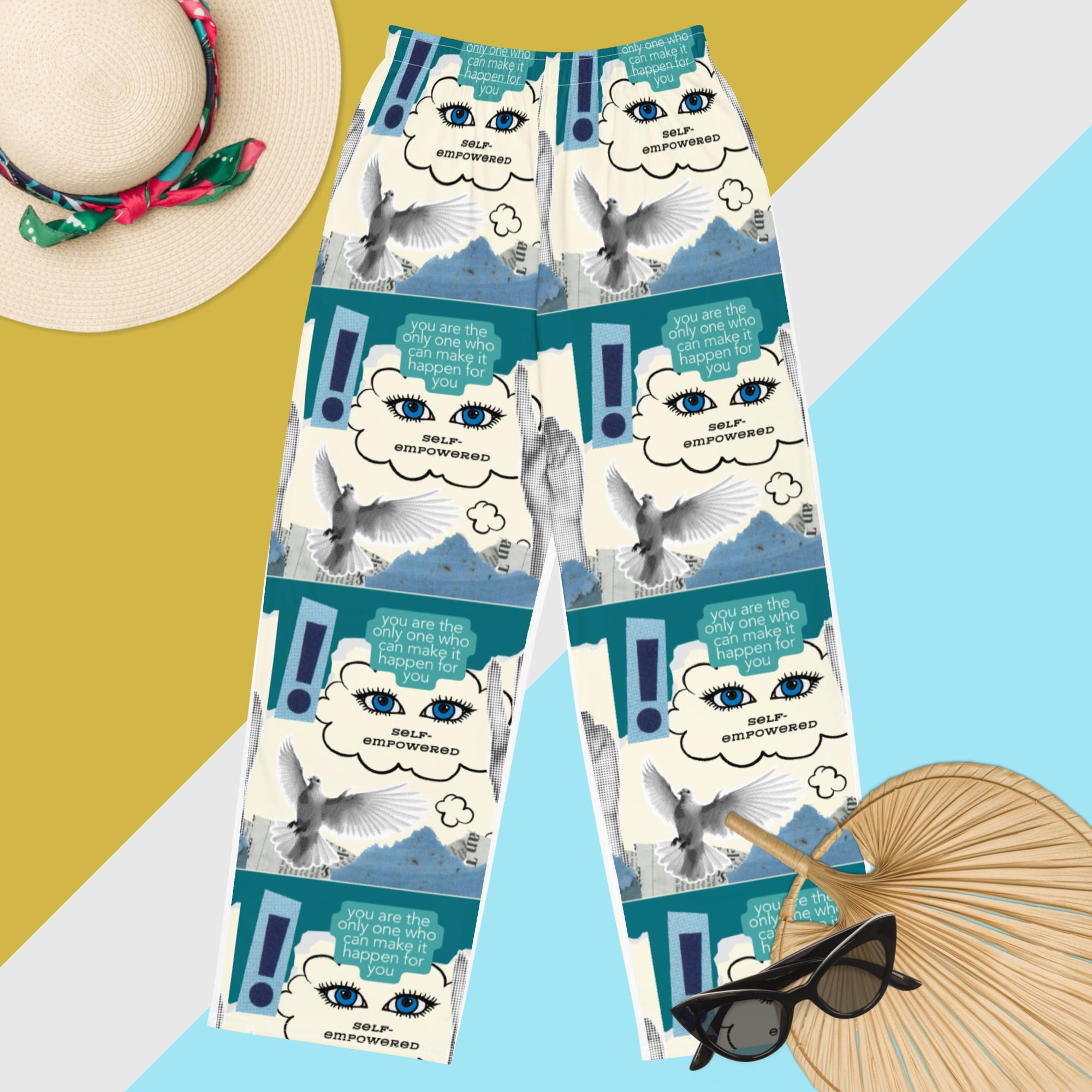 All-over print unisex wide-leg pants