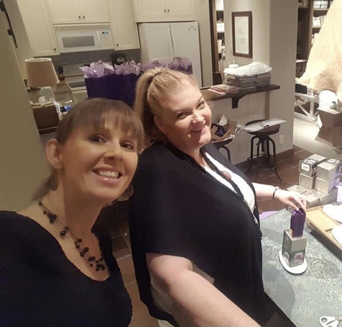 Fiona Spence-McNeil (right) putting together gift bags — her own 'hidden resume' talent.