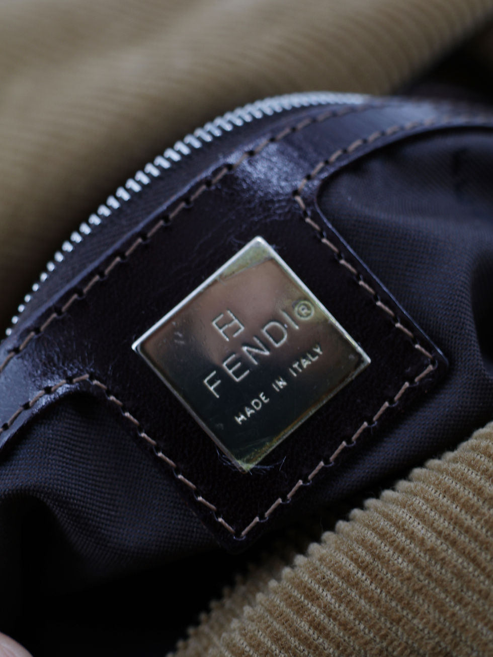 Thumbnail: Fendi Mamma Corduroy Shoulder Bag