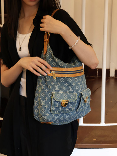 Louis Vuitton Denim Baggy GM Shoulder Bag Née Vintage