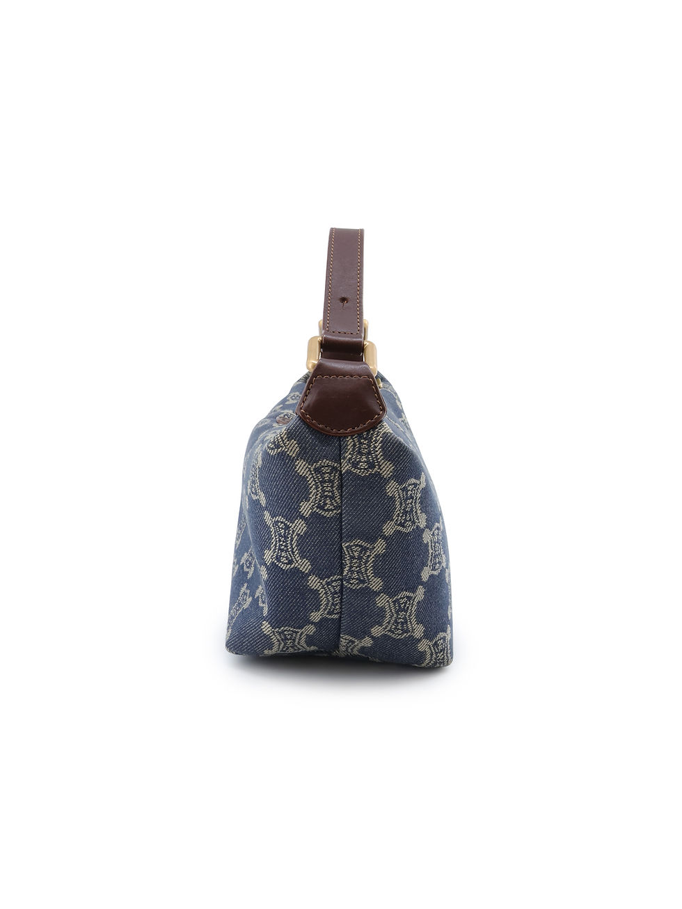 Thumbnail: Celine Denim Triomphe Lunch Box Handbag