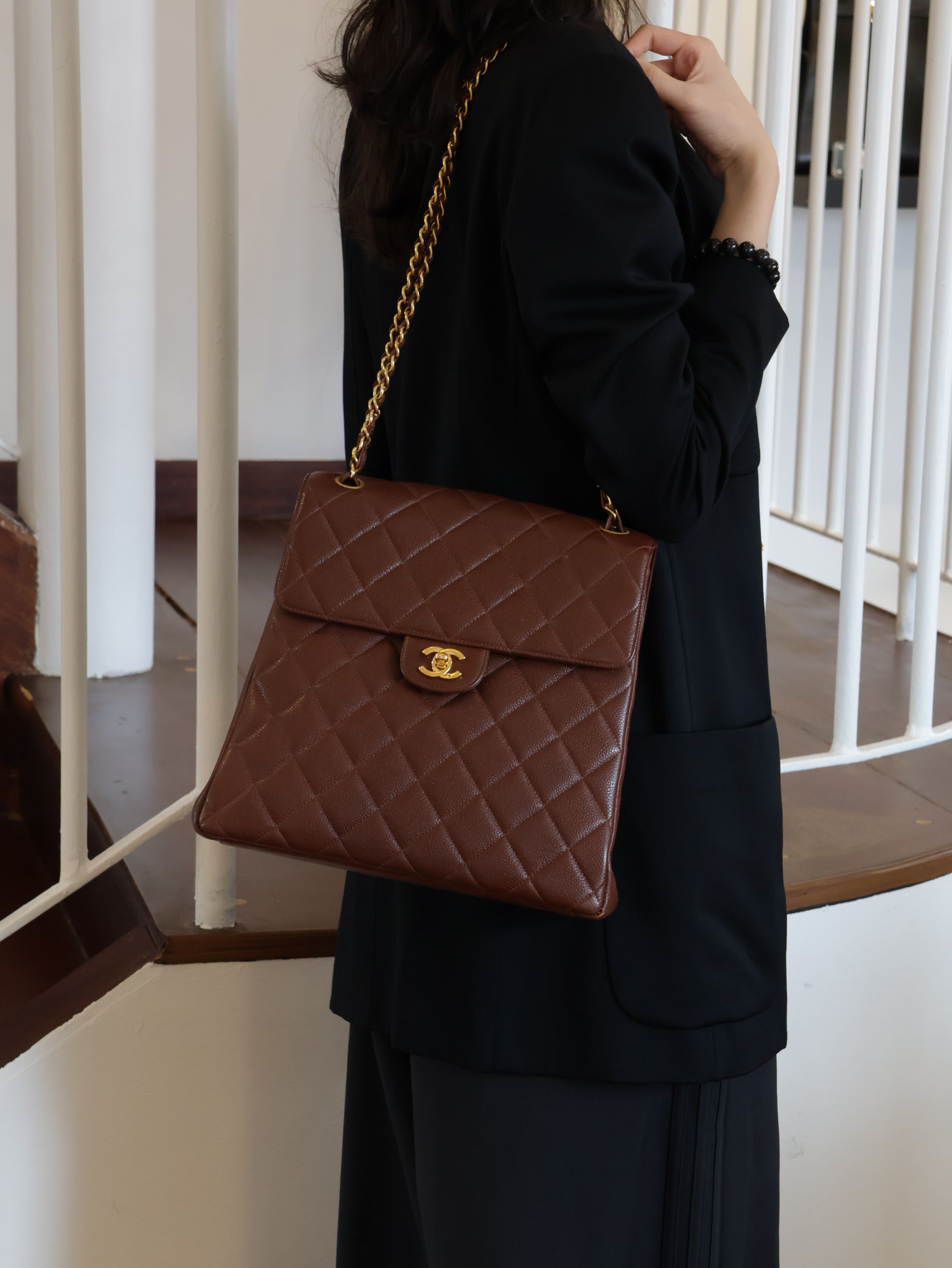 Chanel Caviar Double Face Chain Shoulder Bag