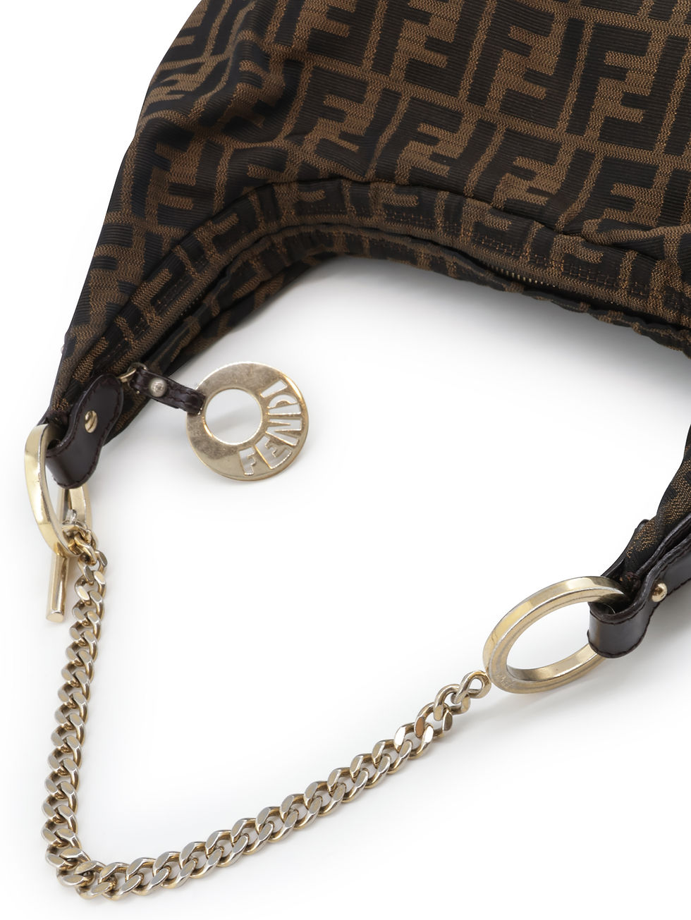 Thumbnail: Fendi Zucca Hobo Chain Shoulder Bag