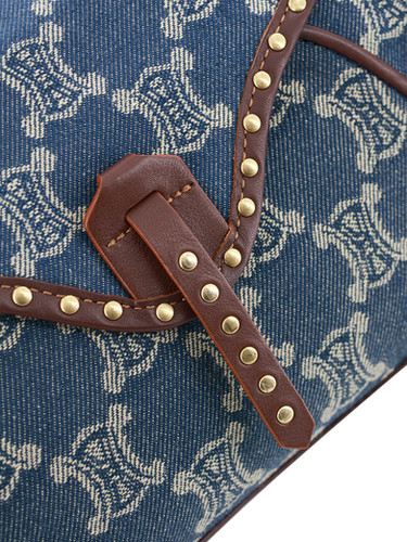 Celine Denim Shoulder Bag Née Vintage