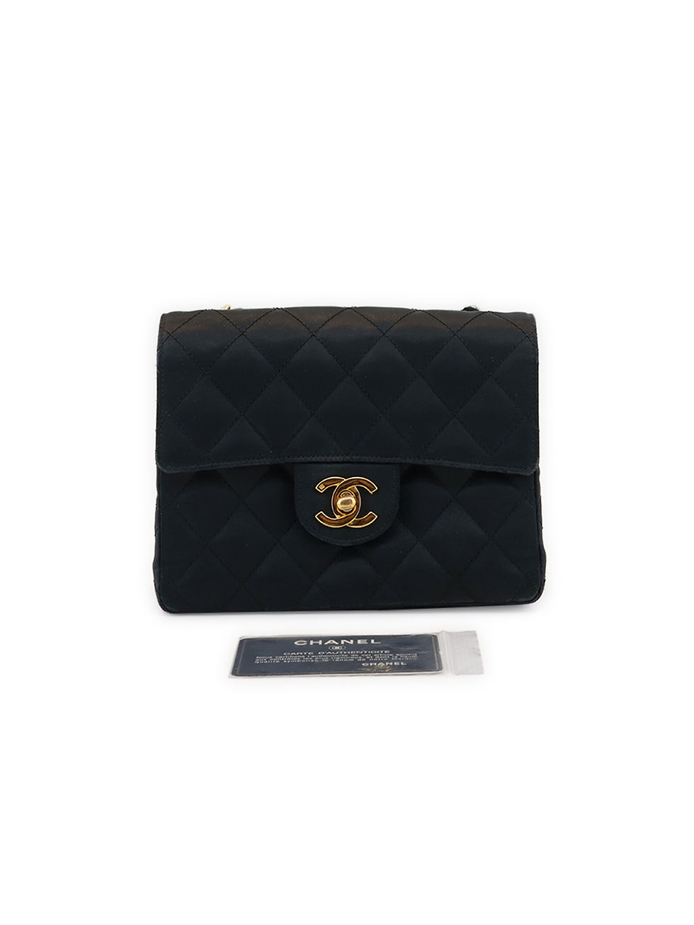 Thumbnail: Chanel Mini Matelasse Satin Crossbody Bag