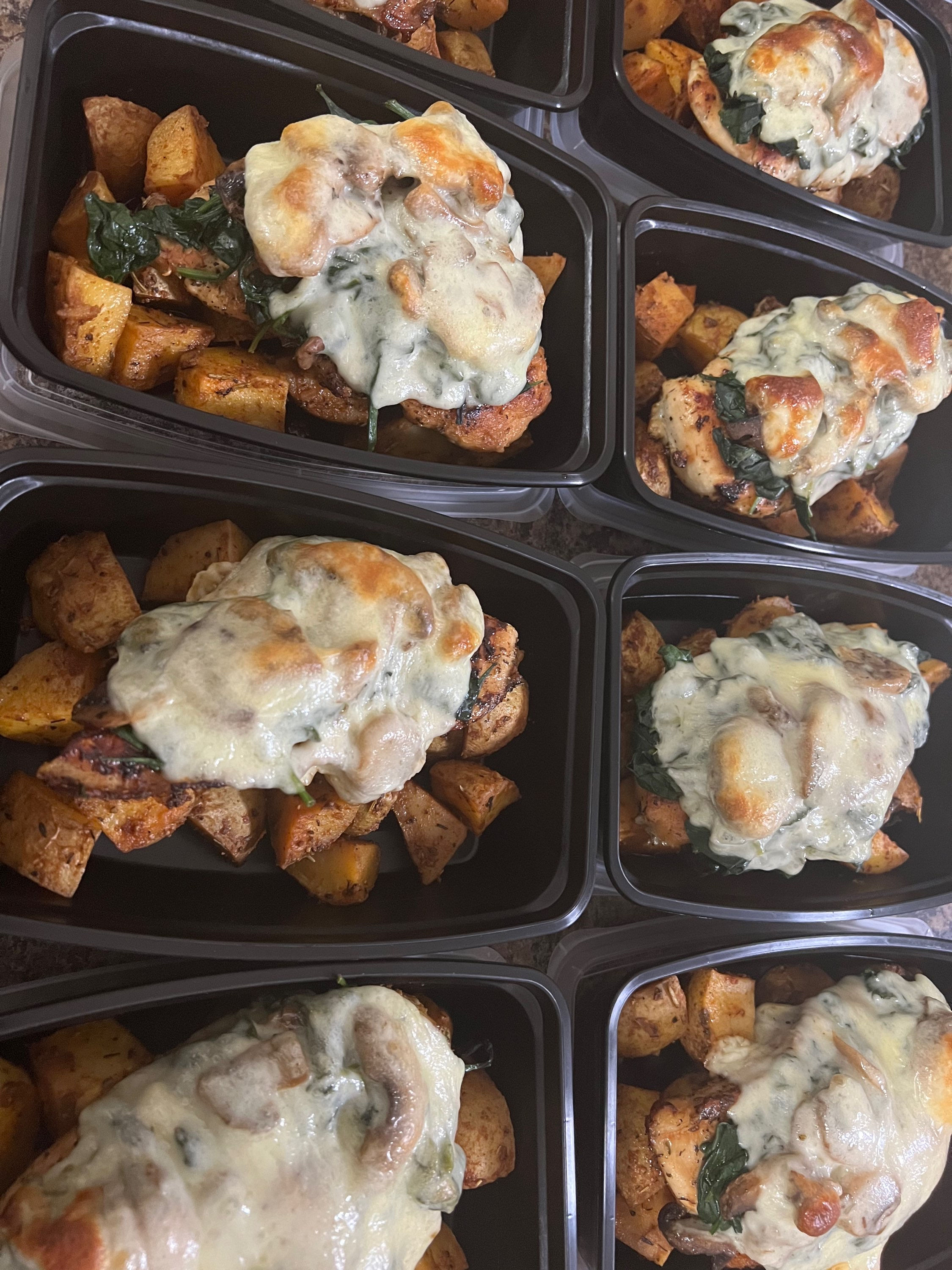 Creamed Spinach & Mushroom Smothered Chicken 