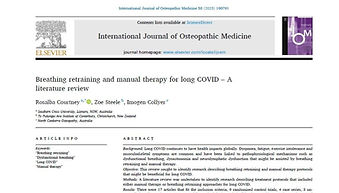 Breathing retraining and manual therapy for long COVID – A literature review Rosalba Courtney, Zoe Steele and Imogen Collyer A B S T R A C T Background: Long COVID continues…