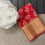 Thumbnail: Red organza silk saree