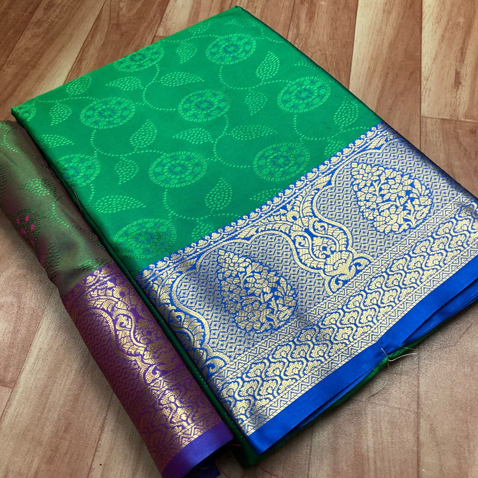 Dark Green Kanjiwaram Silk saree