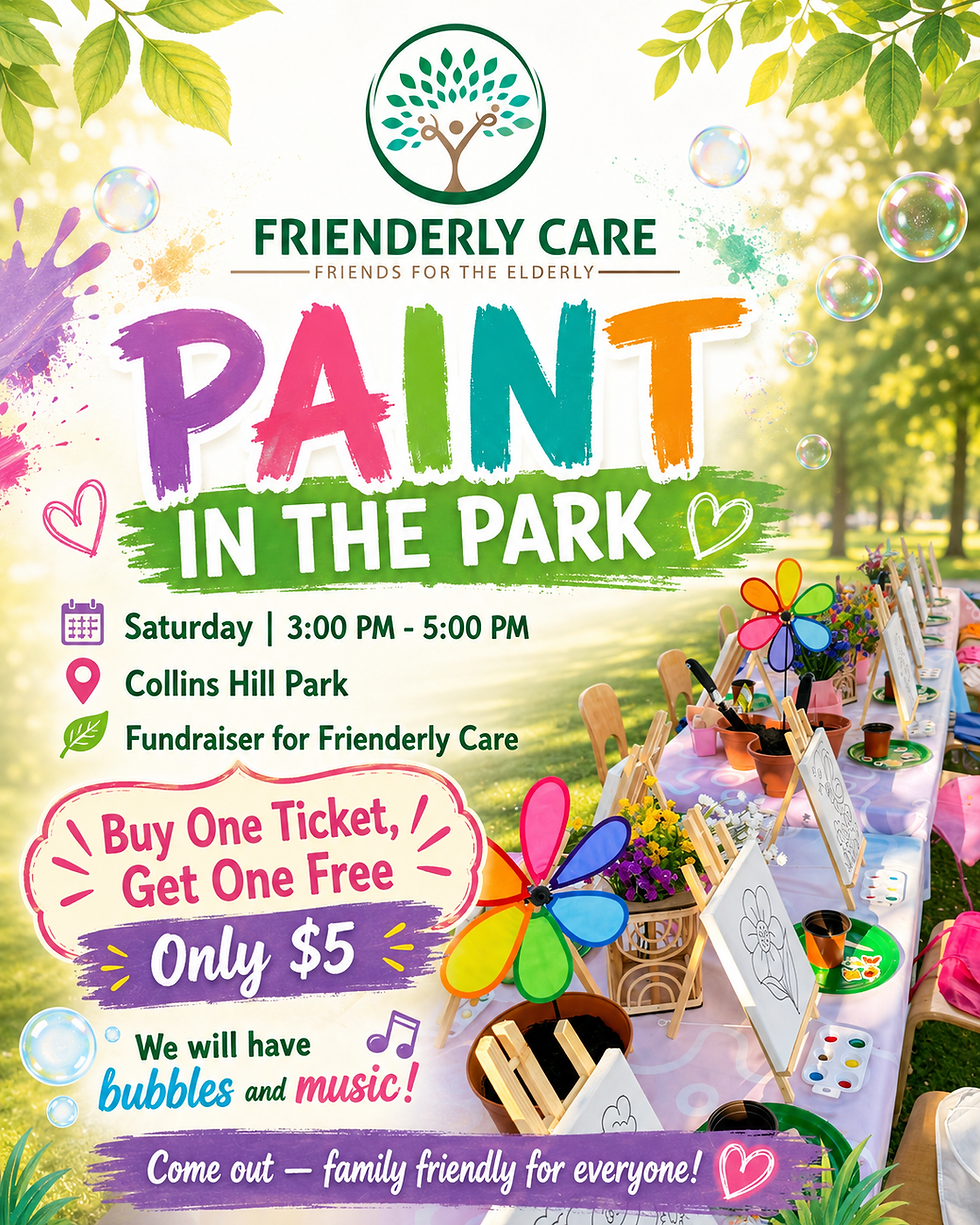Family Paint in the Park: Frienderly Care fundraiser