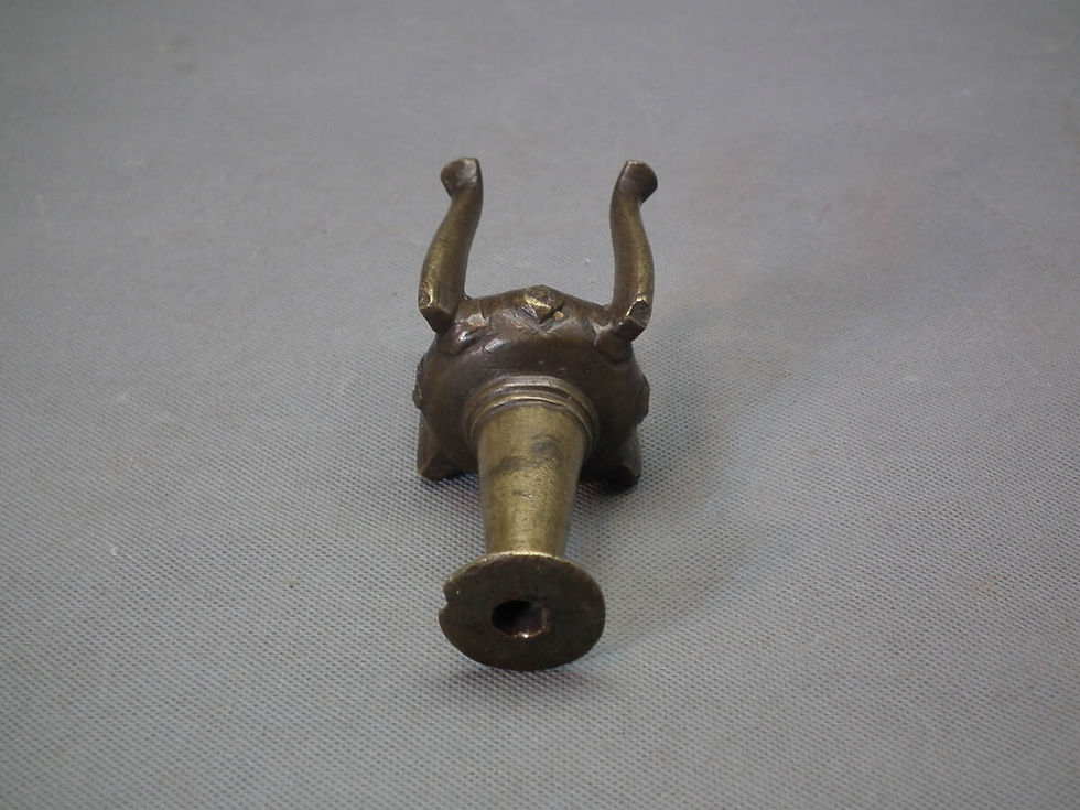 Thumbnail: Antique Medieval Islamic Khorassan 11th -12th Century Bronze Cosmetics Kohl Jar