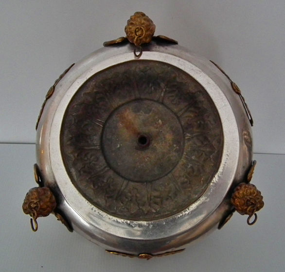 Thumbnail: Huge Antique 19th Century Silver Plated Church Sanctuary Vigil Oil Lamp