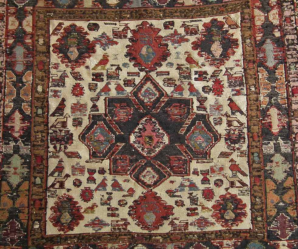 Thumbnail: Islamic Horse Cover Blanket Rug Caucasian Kilim Soumak