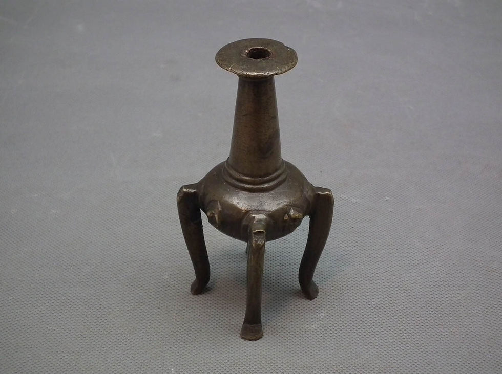 Antique Medieval Islamic Khorassan 11th -12th Century Bronze Cosmetics Kohl Jar