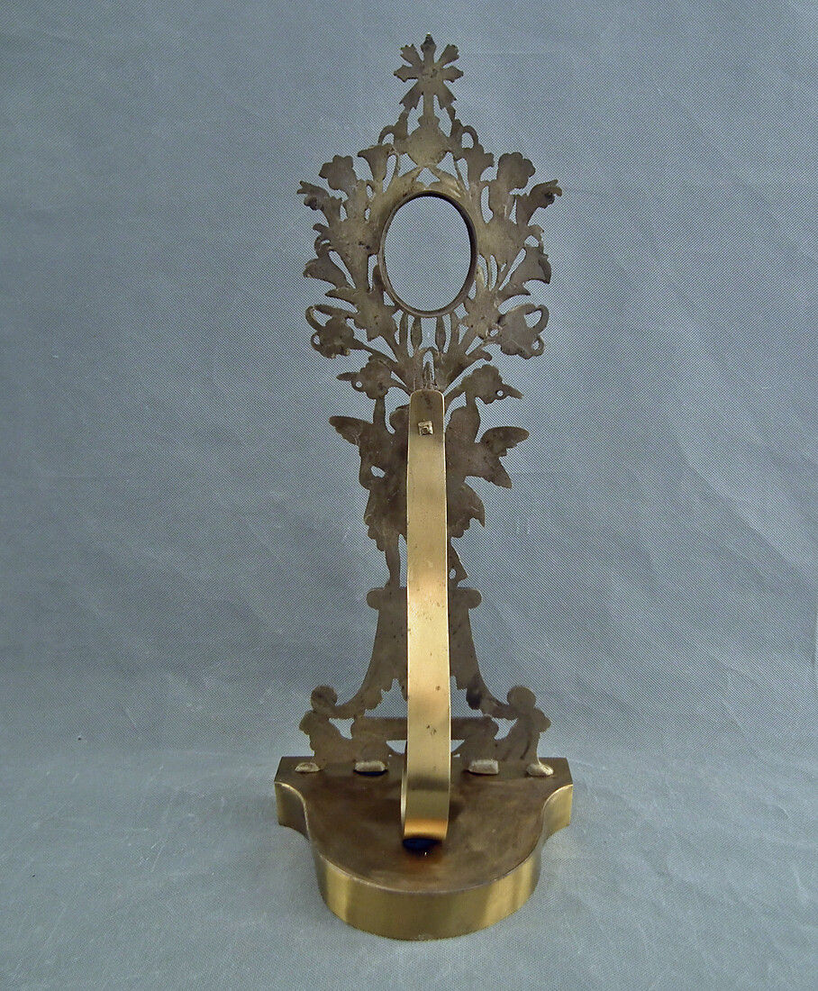 Thumbnail: Antique 19th Century French Empire Ormolu Bronze Catholic Reliquary