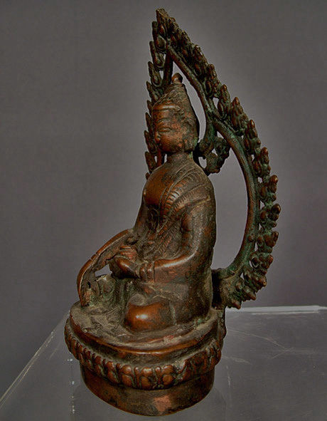 Thumbnail: Antique Nepalese or Tibetan Bronze Figure of Buddha Nepal or Tibet 15-18th c