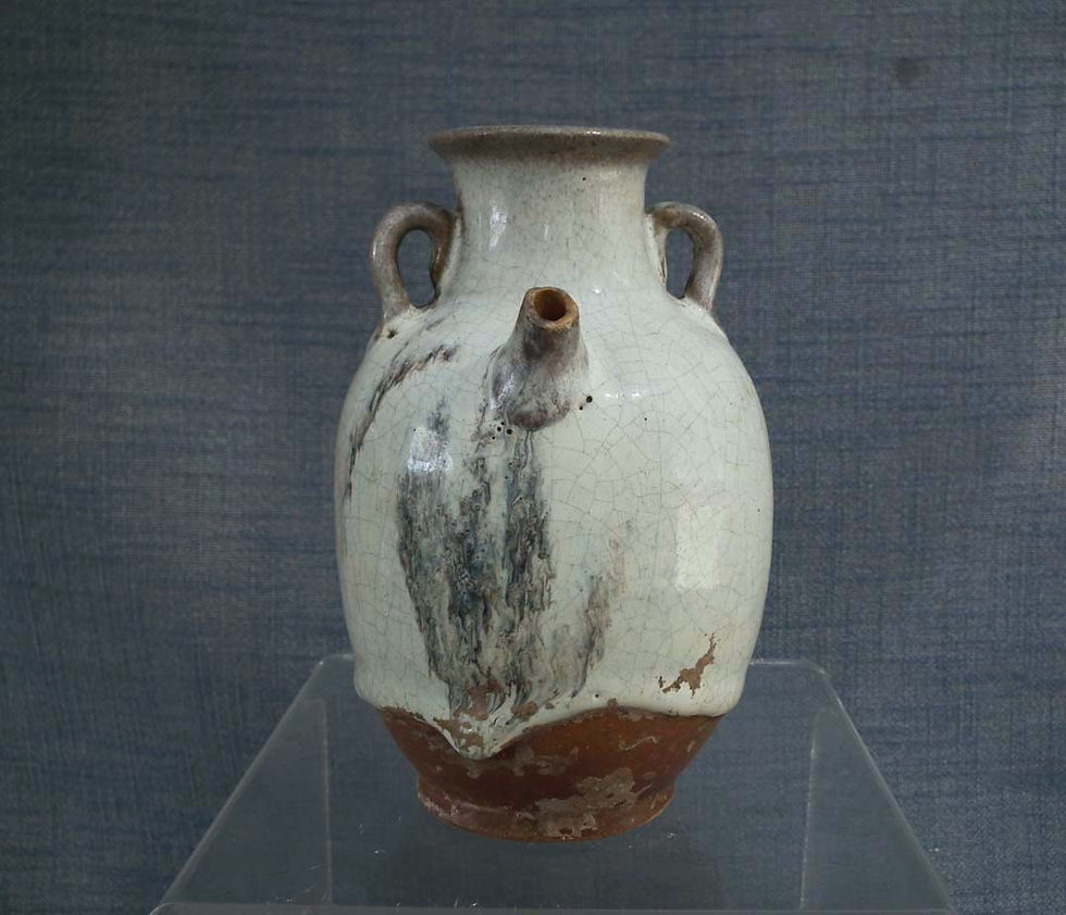 Thumbnail: Antique Chinese Tang Dynasty Splash Glazed Ewer 618-907 AD