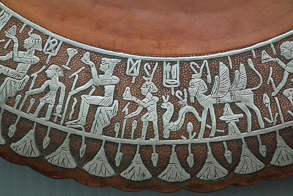 Thumbnail: Semi-Antique Silver Inlaid Copper Presentation Plate The Royal Canadian Army Pay