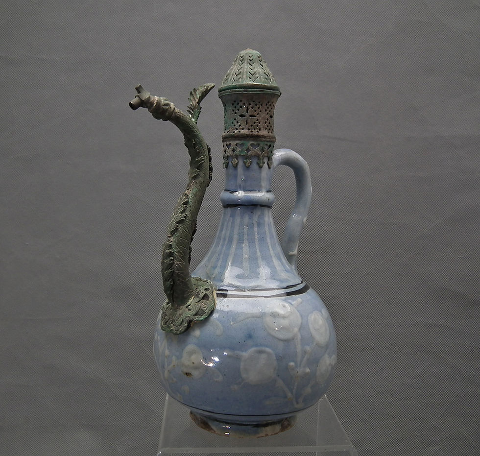 Thumbnail: Antique 16th century Islamic Turkish Ottoman Iznik LavenderEwer
