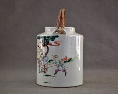 Thumbnail: Antique 19th Century Chinese Qing dynasty Famille Rose Porcelain Teapot