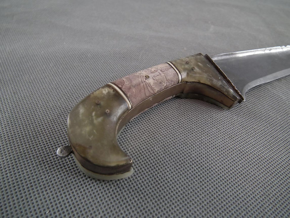 Thumbnail: Antique Indo - Persian Islamic Mughal Indian Dagger Pesh Kabz North India 18th C