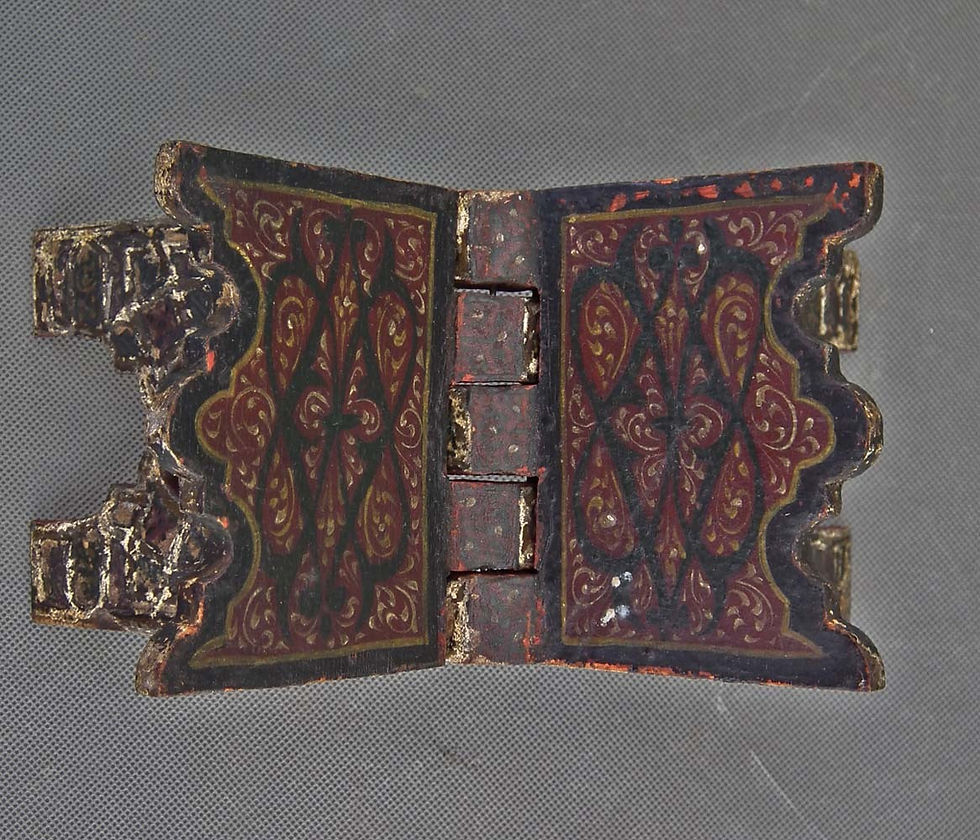 Thumbnail: Antique 19th Century Kashmir lacquer Islamic Qur’an Stand kursi Rahla Rehal