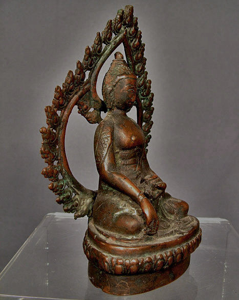 Thumbnail: Antique Nepalese or Tibetan Bronze Figure of Buddha Nepal or Tibet 15-18th c
