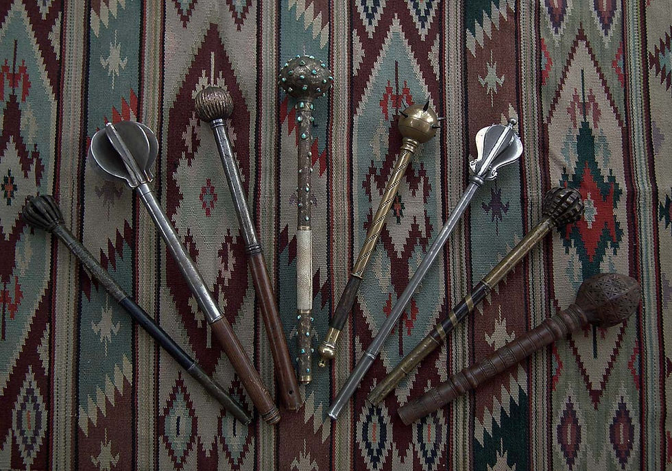 Thumbnail: Rare Antique 16th Century Hungarian Or Polish Mace Buzdygan Buzogányok