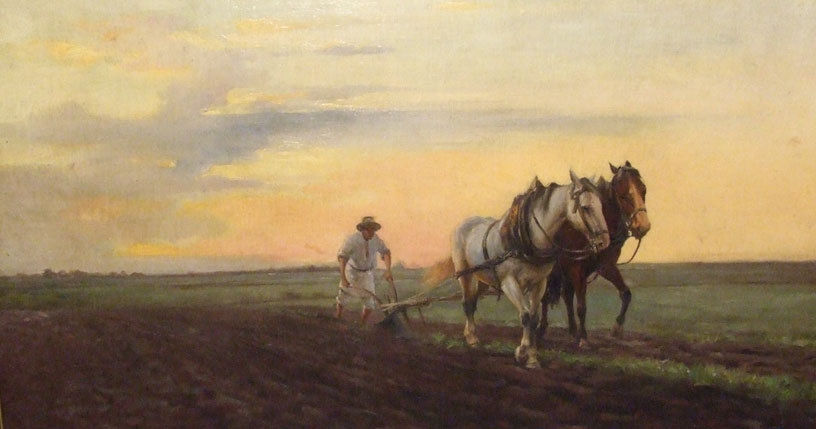 Thumbnail: Antique Ukrainian Oil Painting Pstrak Yaroslav