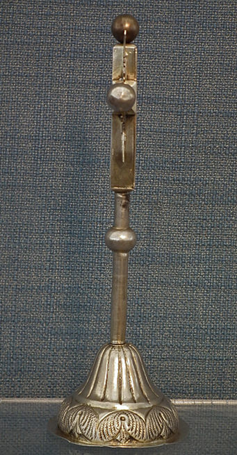 Thumbnail: Antique Greek Orthodox Silver Cross Icon Greece Mount Athos 18th Century