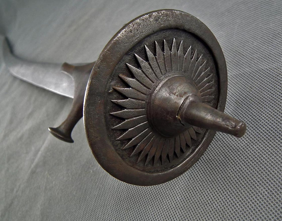 Thumbnail: Antique Indo Persian Islamic Mughal Indian Damascus Steel Sword Talwar Tulwar