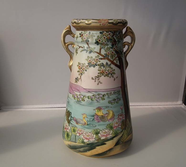 Thumbnail: Pair of Antique Imperial Nippon Japanese Porcelain Vases
