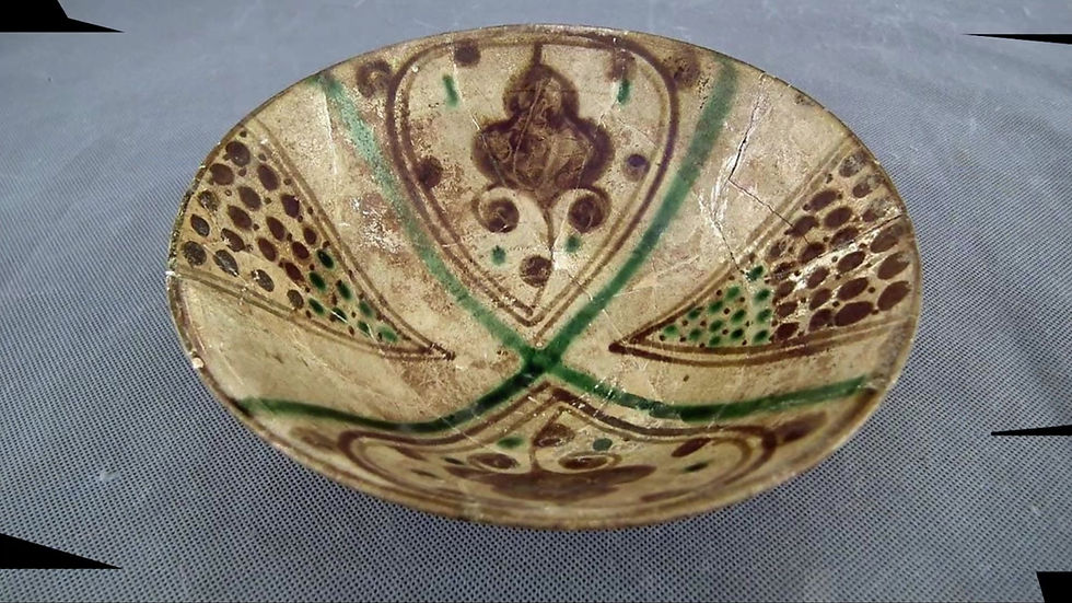 Thumbnail: Antique Medieval Islamic Abbasid Caliphate 9th century A.D Ceramic Bowl.