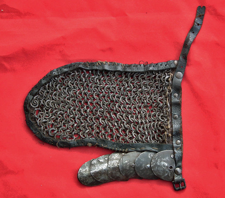 Thumbnail: Antique 13-15th c Medieval Chain Mail Mittens Gauntlets to Polish Hussar Armor