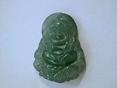Green Jadeite Jade Pendant Happy Buddha Laughing Buddha