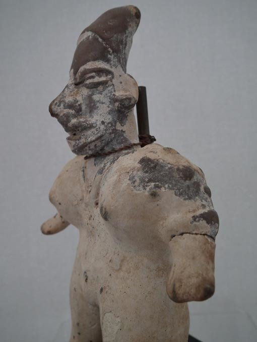 Thumbnail: Antique Pre-Columbian Jalisco Polychrome Ceramic Female Figure