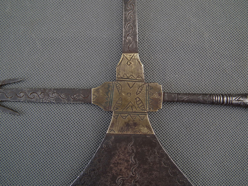 Thumbnail: Antique 18th Century Native American Indian Halberd or Halberd Tomahawk