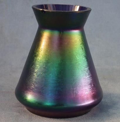 Thumbnail: Antique Art Nouveau iridescent glass vase attributed to Loetz