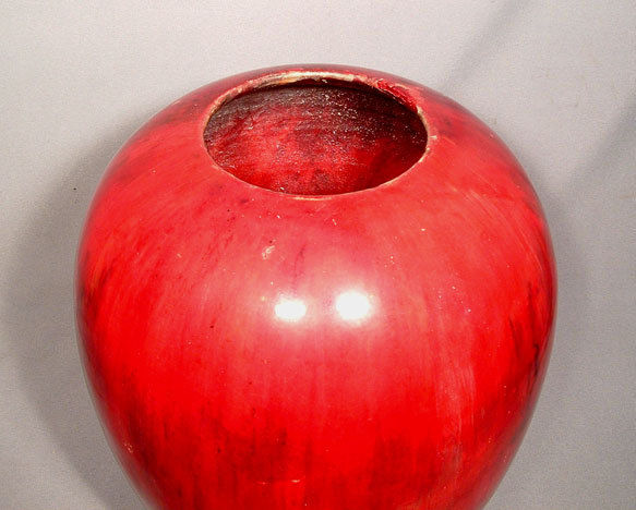 Thumbnail: Large Antique William Moorcroft Flambé Vase Dated 1939