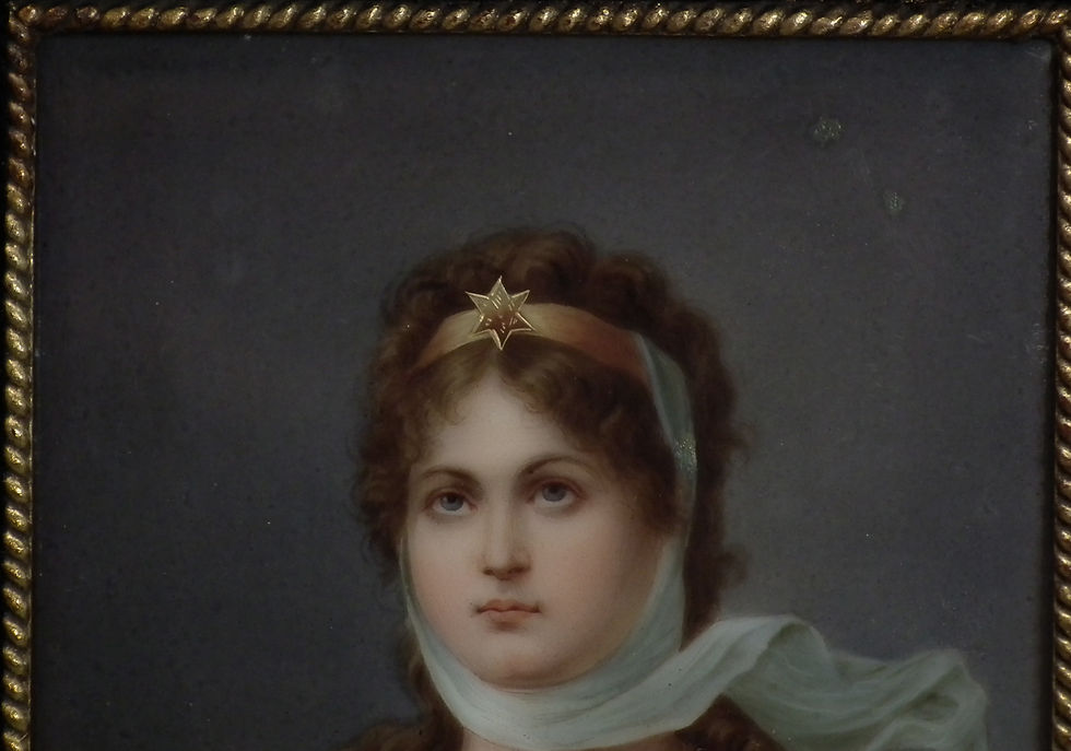 Thumbnail: Superb Antique Hand Painted German porcelain Plaque  of Queen Louise of  Prussia