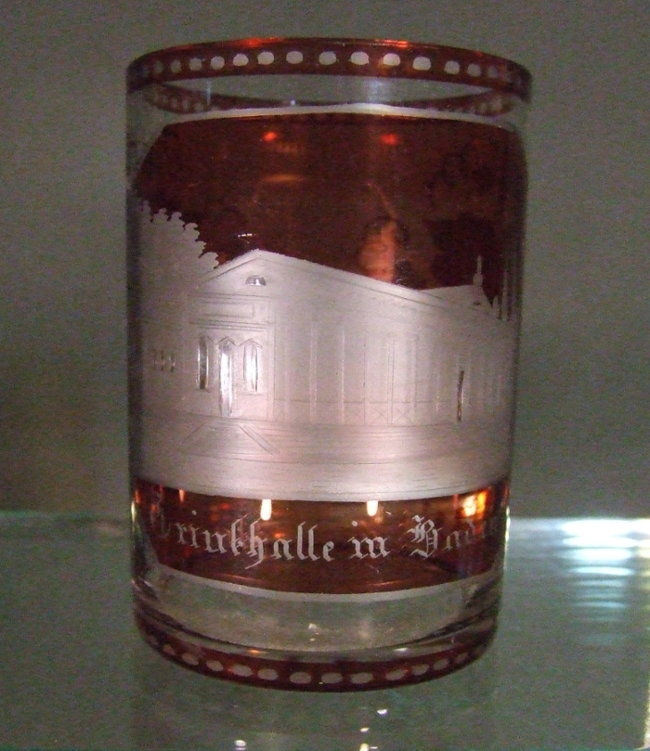 Thumbnail: Antique Bohemian Glass Beaker 19th century