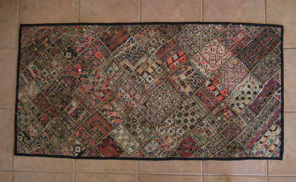 Thumbnail: Antique Indian Tribal Banjara Embroidered Patchwork Tapestry India Rajasthan Gujarat